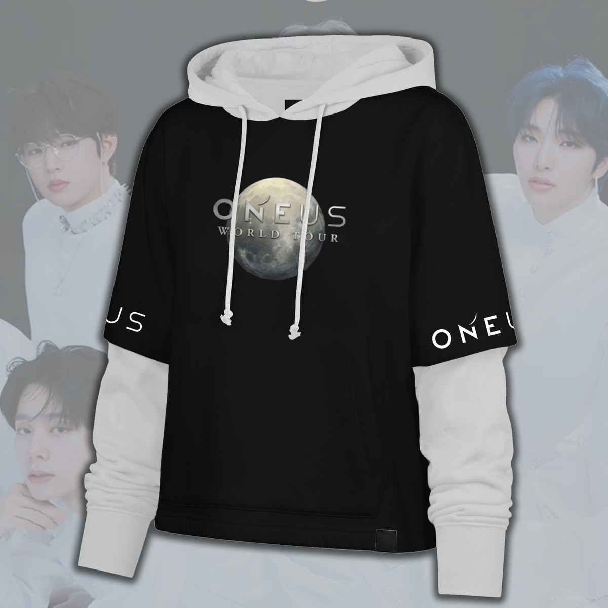 Oneus Full Moon World Tour Shortstop Hoodie Comeback-Geschenk für Fans