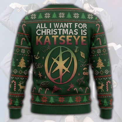 Peppermint Katseye Hässlicher Weihnachtspullover Fan-Edition
