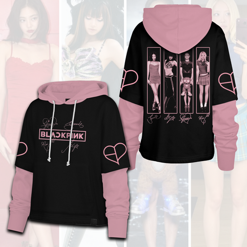 Blackpink Comeback neues Album Streetwear Shortstop Hoodie für Fans
