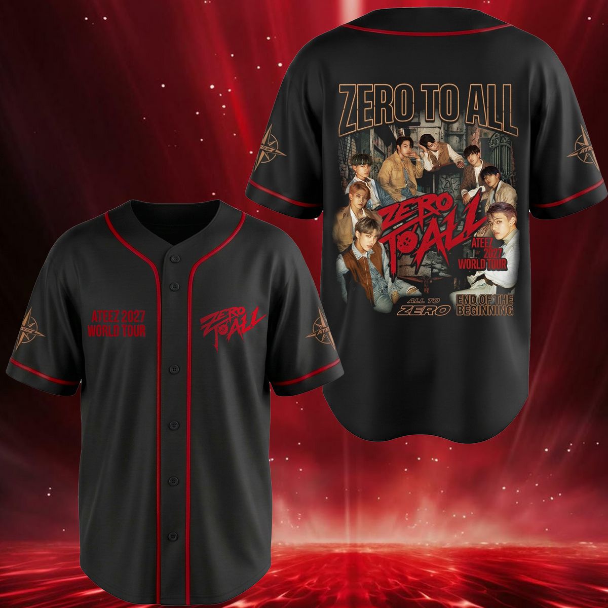 Vintage ATEEZ Hongjoong Enough Baseballtrikot Geschenk für Fans