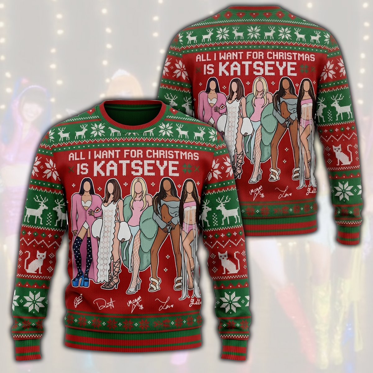 Katseye The Wildworld Tour Hässlicher Weihnachtspullover Fan-Edition