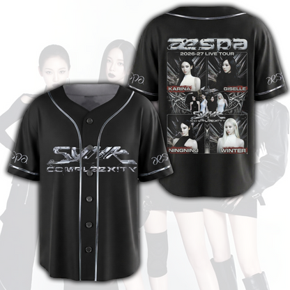 Aespa Synk Complexity Collage Baseball-Trikot Oberteil Fan-Geschenk