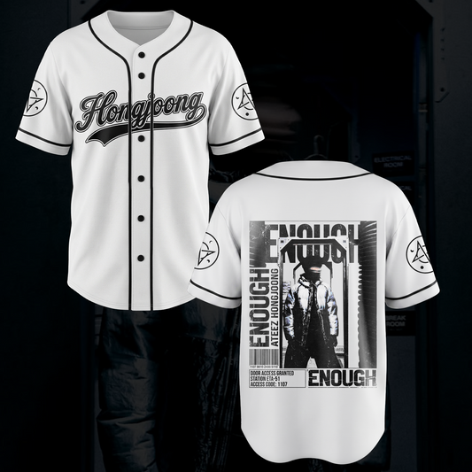 Retro ATEEZ Hongjoong Enough Baseball Jersey Gift For Fans
