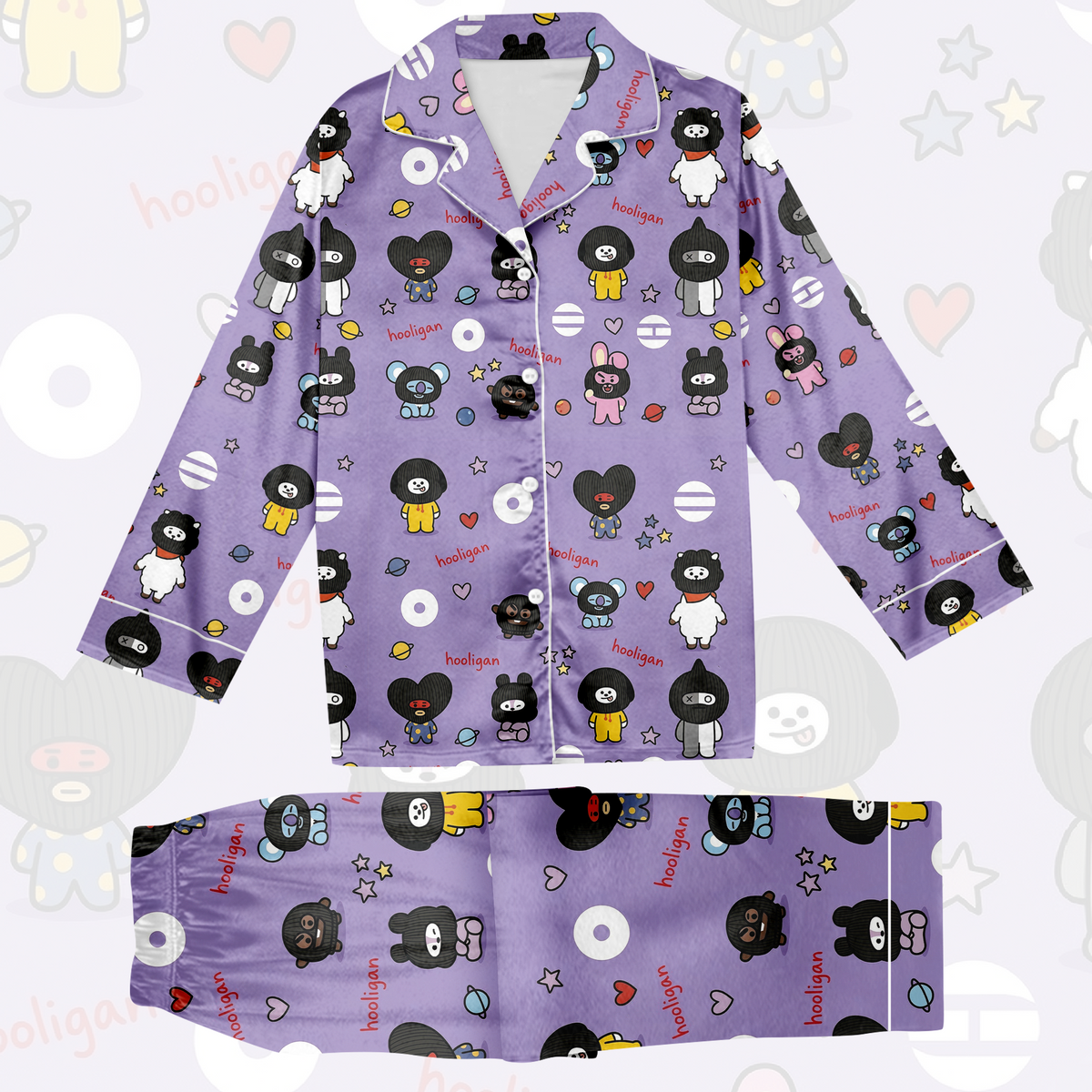 BTS Hooligan Schlafanzug-Set Geschenk für Fans