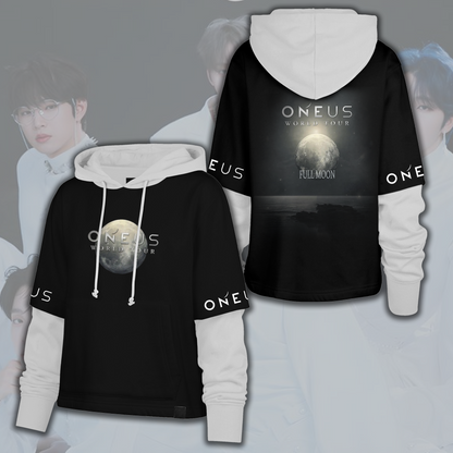 Oneus Full Moon World Tour Shortstop Hoodie Comeback-Geschenk für Fans