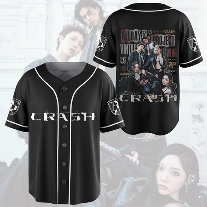 ALLDAY PROJECT Crash Album Vintage 90er Jahre Bootleg Baseballtrikot Geschenk für Fans