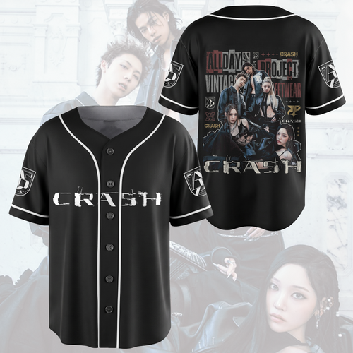 ALLDAY PROJECT Crash Album Vintage 90er Jahre Bootleg Baseballtrikot Geschenk für Fans