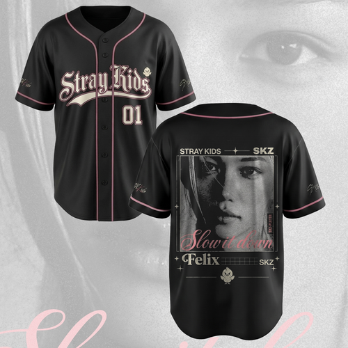 Stray Kids Felix Slow It Down Baseballtrikot STAY Geschenke
