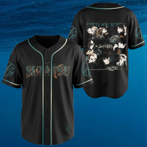Stray Kids Run It World Tour Baseball-Trikot Edgy Streetwear Geschenk für Fans