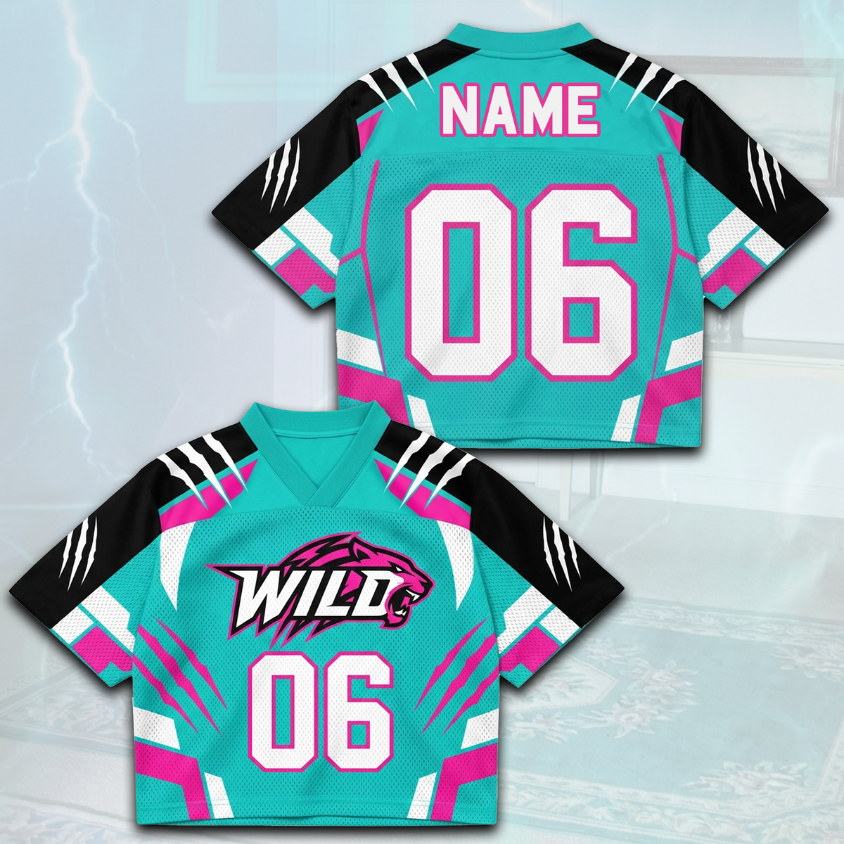 KATSEYE Wild Tour Sporty Purple Mixed Mesh Jersey für EYEKONS