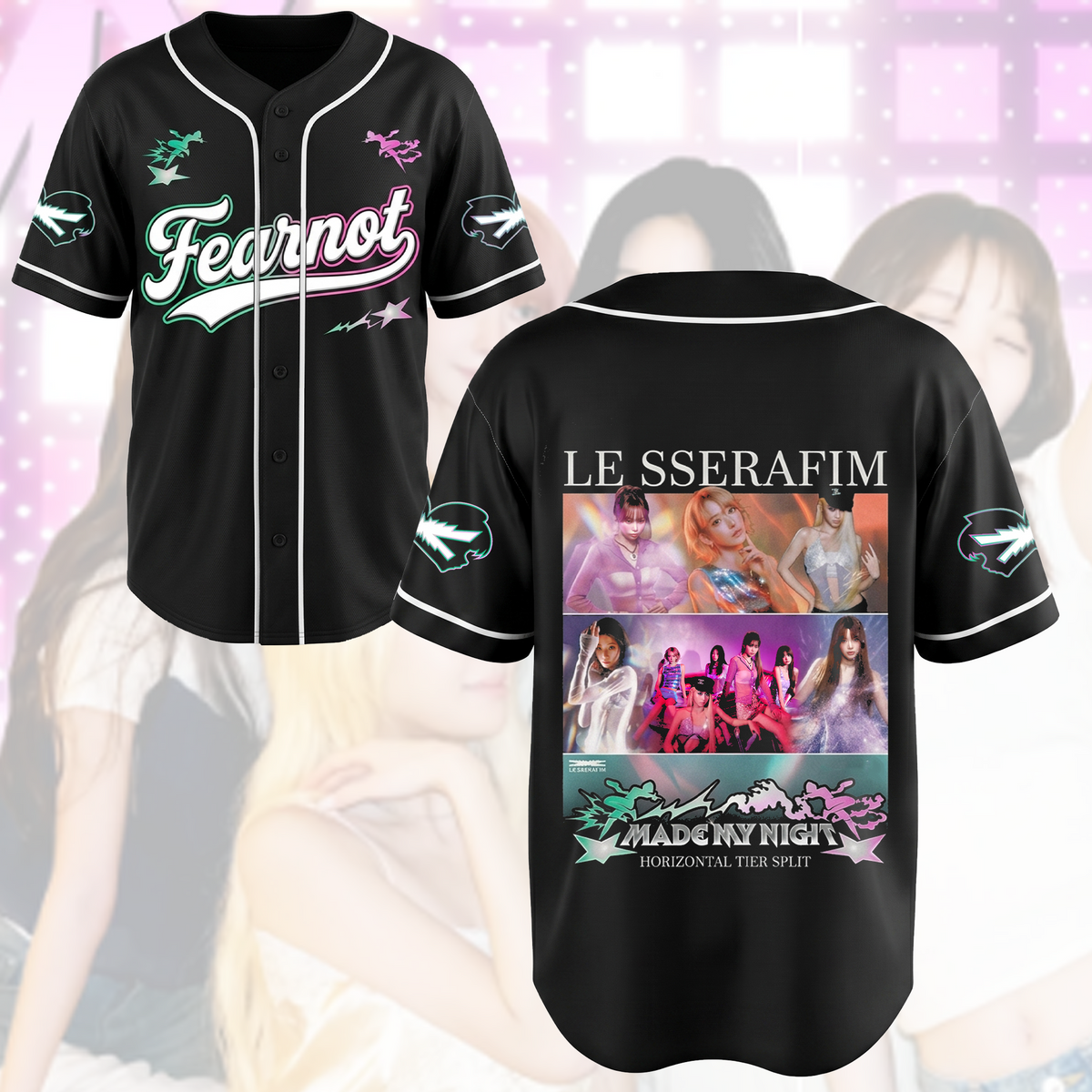 Le Sserafim Made My Night Single-Album Baseballtrikot Pureflow Geschenk für Fans