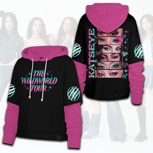 Katseye The Wildworld Tour Eyes To Eyes Aesthetic Shortstop Hoodie für Eyekons