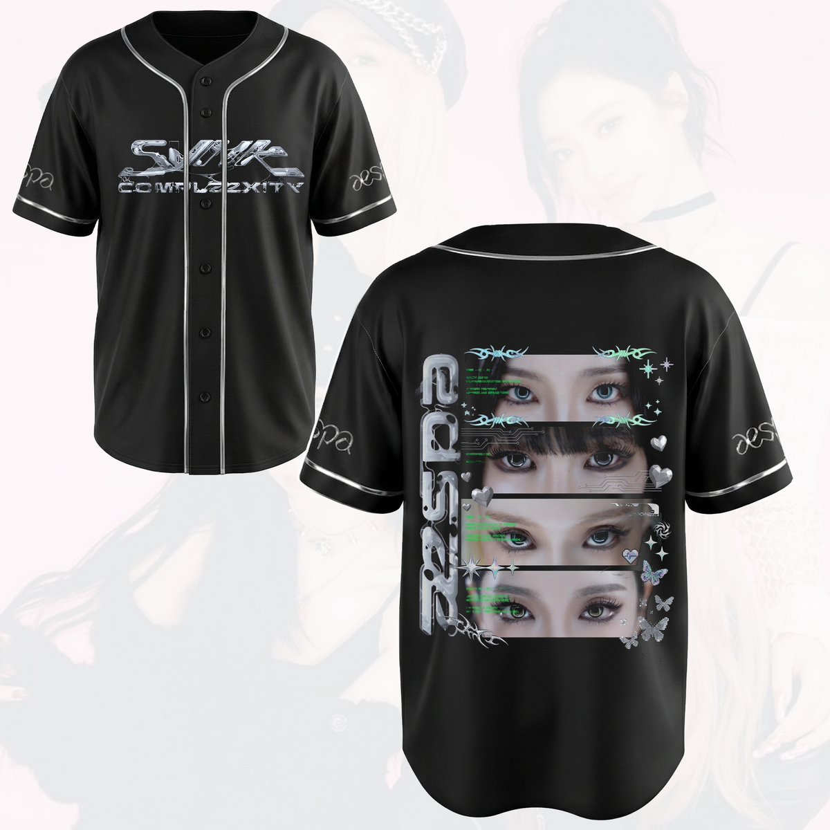 Aespa SYNK Complexity Tour Baseballtrikot MY Konzert-Outfit Shirt