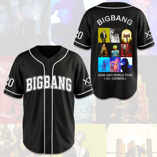 Big Bang XX Cosmos World Tour Baseball Jersey Concert Outfit For Fans