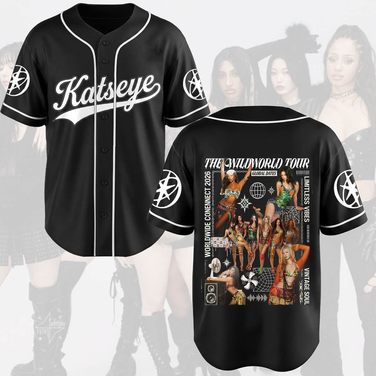 Fantastisches KATSEYE Baseball-Trikot „The Wildworld Tour“ – Geschenk für Fans