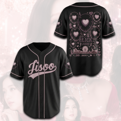 Blackpink Jisoo Click Album Baseballtrikot Geschenk für Fans