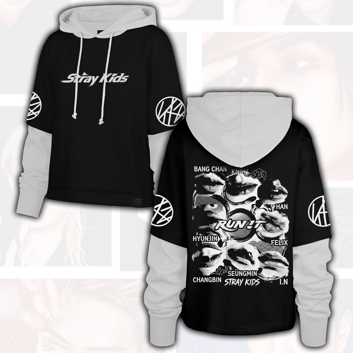 Aufregender Stray Kids Run It Lips Hoodie als Geschenk für Fans
