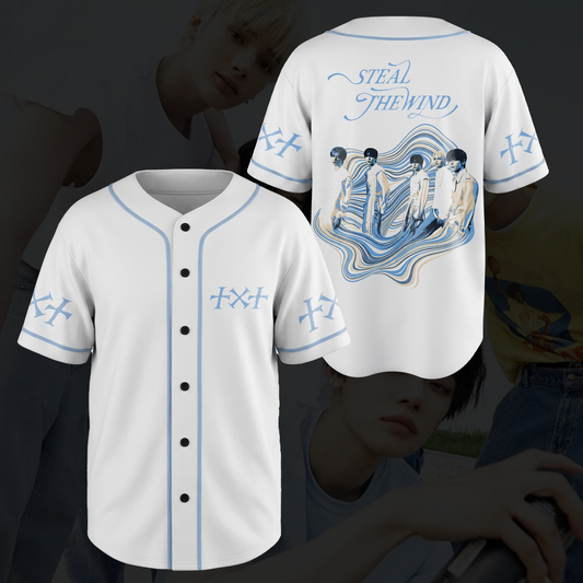 Vintage TXT Steal The Wind World Tour Baseball Jersey Gift For Fans