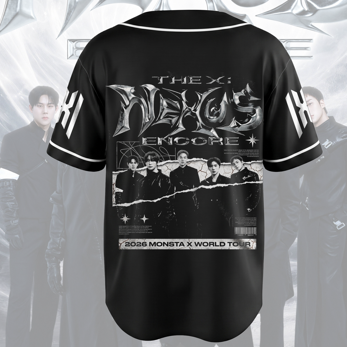 Retro The X MonstaX Nexus Encore Welttournee Baseballtrikot Fan-Edition