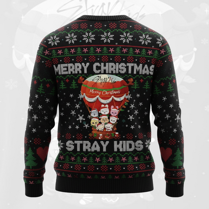 Kawai Skzoo Heißluftballon Weihnachts-Ugly-Sweater Geschenk für Verliebte