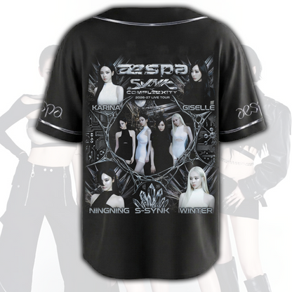 Aespa Synk Complexity Collage Baseball-Trikot Oberteil Fan-Geschenk