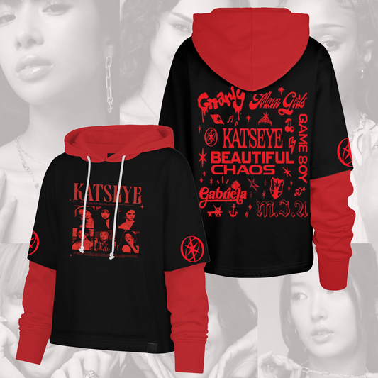 Katseye Beautiful Chaos Shortstop Hoodie Geschenk für Fans