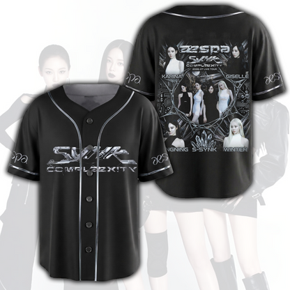 Aespa Synk Complexity Collage Baseball-Trikot Oberteil Fan-Geschenk