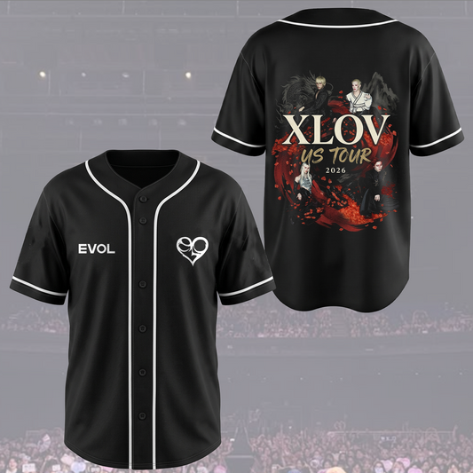 Vibrant XLOV 2026 US Tour Baseball Jersey Gift For EVOL