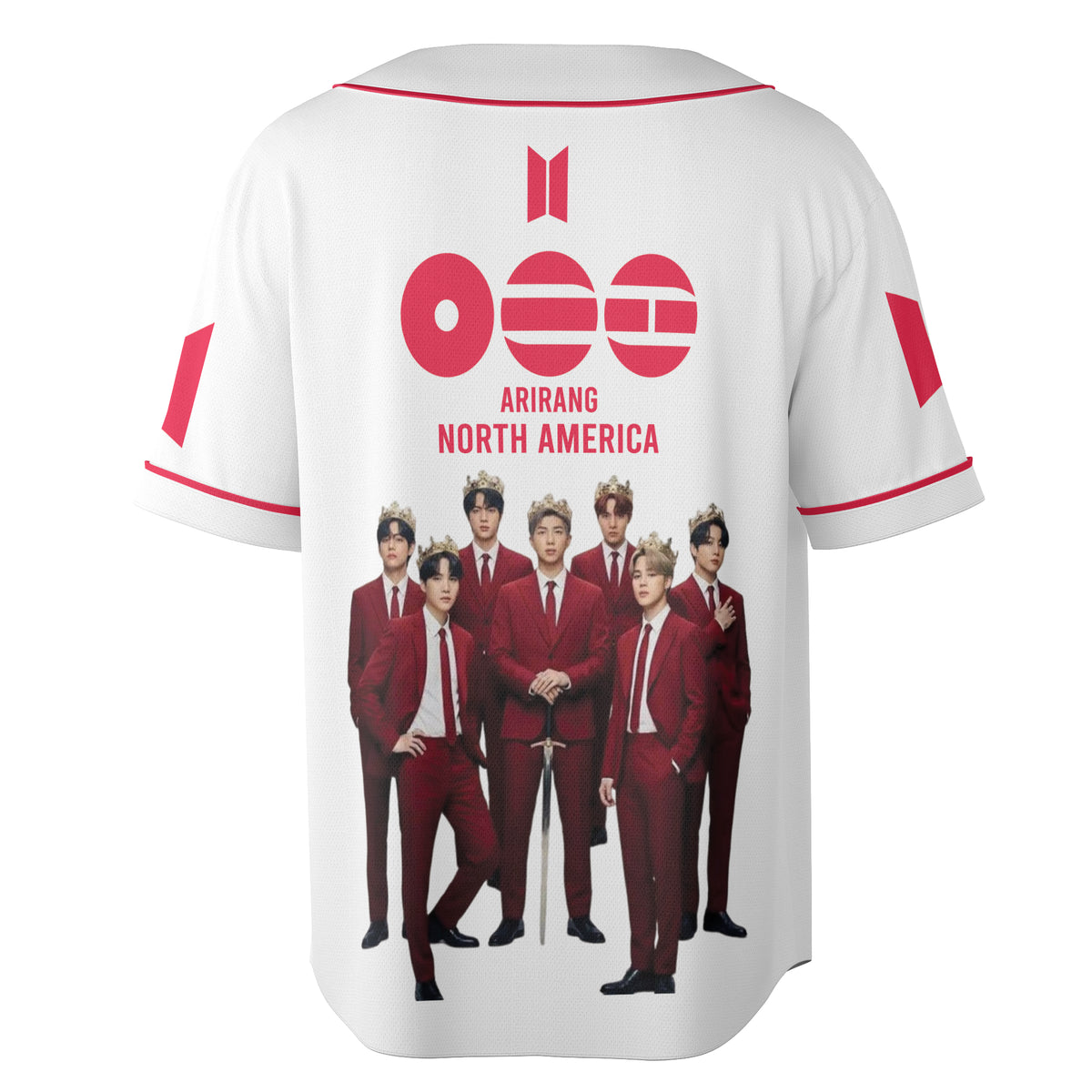 BTS World Tour North America Arirang Baseball Jersey – K-Pop ARMY Fan Shirt
