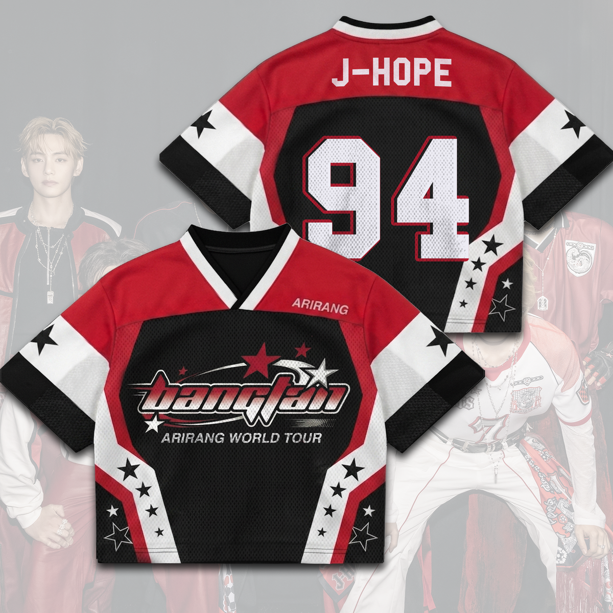 Bangtan Boys BTS Worldtour 2026 gemischtes Mesh-Trikot Geschenk für Fans