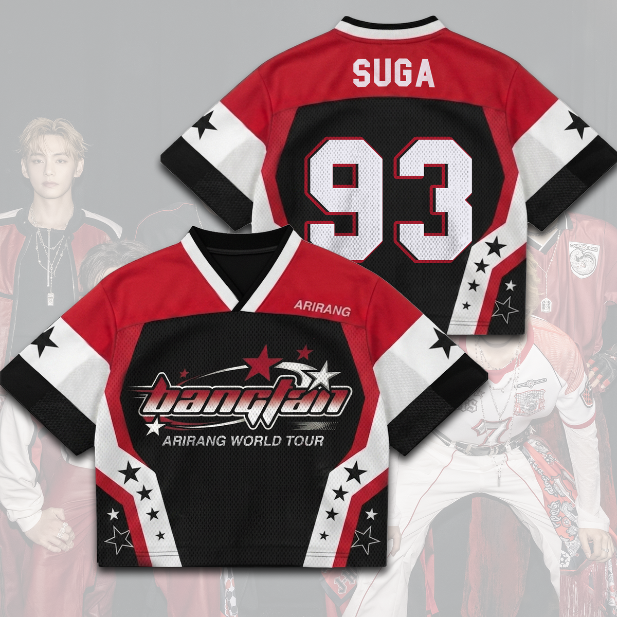 Bangtan Boys BTS Worldtour 2026 gemischtes Mesh-Trikot Geschenk für Fans