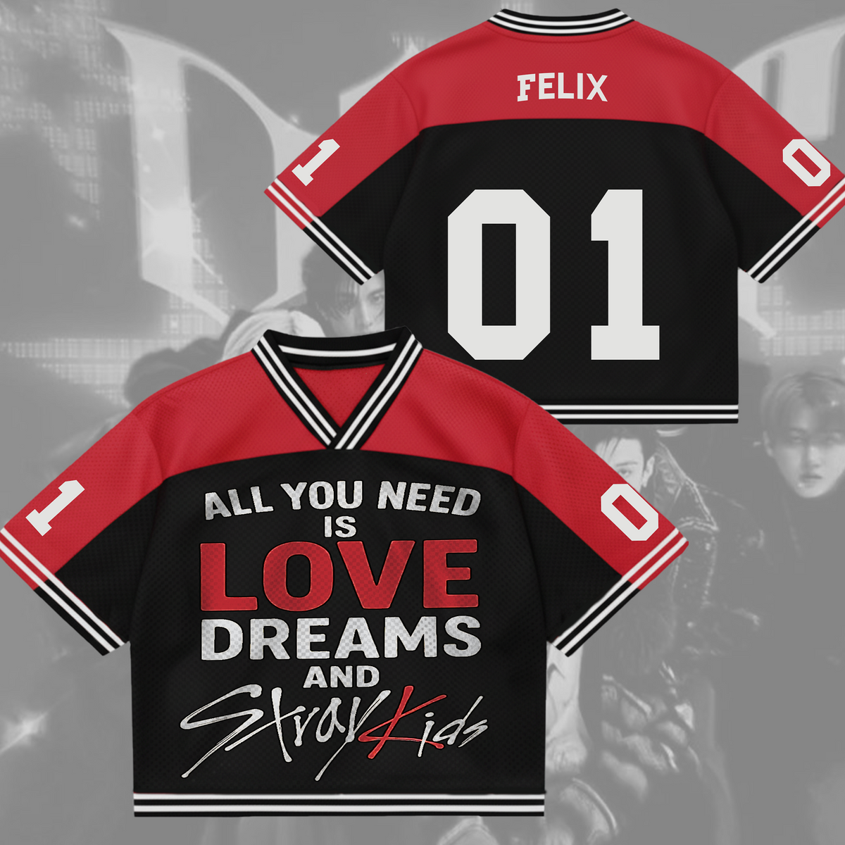 All you need is love dream and Stray Kids Mixed Mesh Jersey