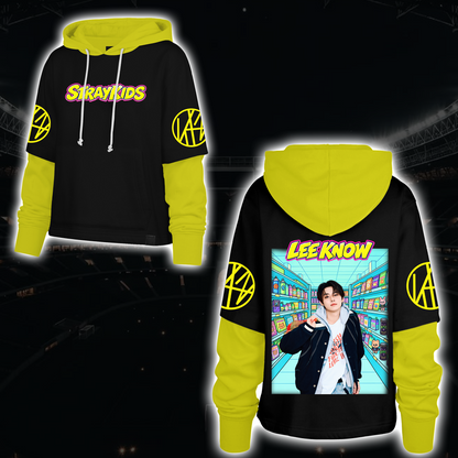 Spooky Stray Kids Wolf Chan Shortstop Hoodie Halloween-Geschenk für Fans