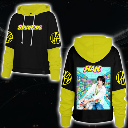Spooky Stray Kids Wolf Chan Shortstop Hoodie Halloween-Geschenk für Fans