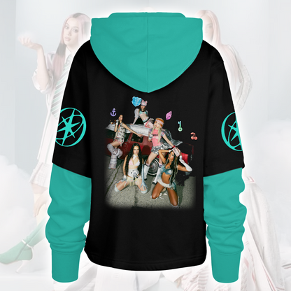 Stilvoller Katseye The Wildworld Tour Shortstop Hoodie Top Geschenk für Fans