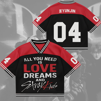 All you need is love dream and Stray Kids Mixed Mesh Jersey
