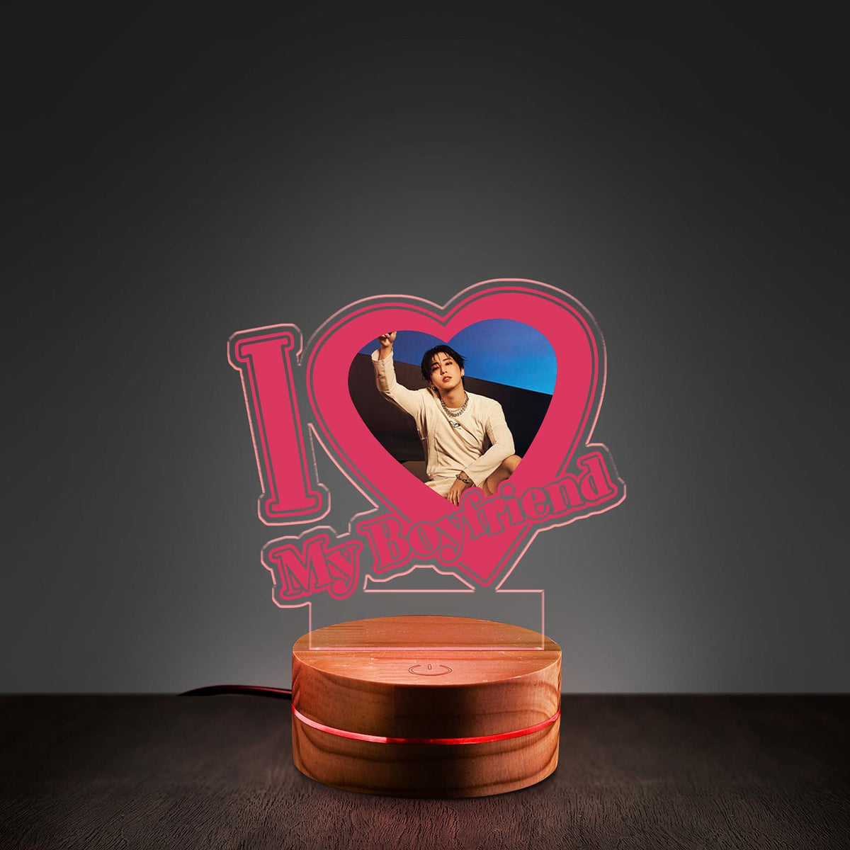 WAVESTEEᵀᴹ I Love My Boyfriend Album Karma Acrylic LED Lamp 16 RGB Colors