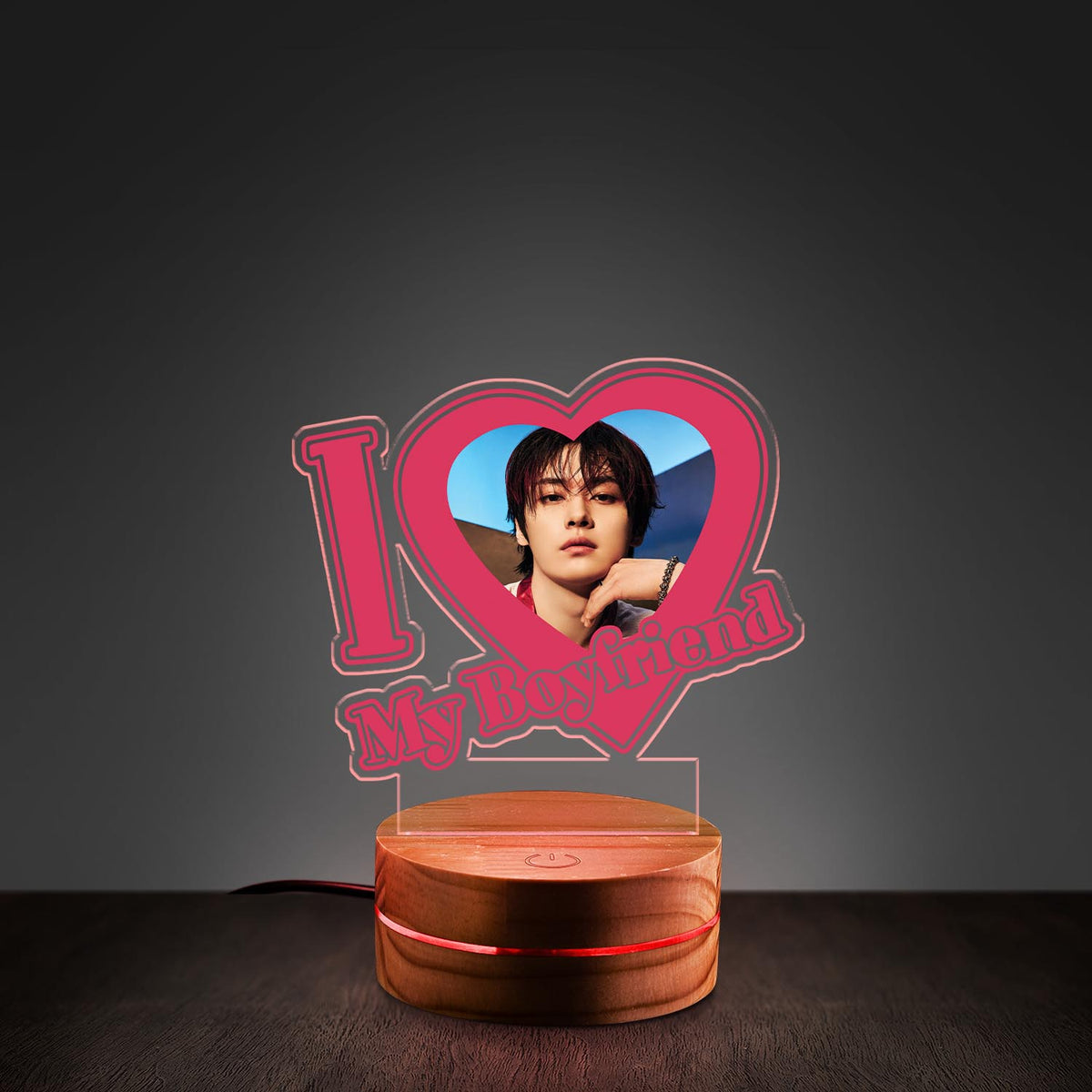 WAVESTEEᵀᴹ I Love My Boyfriend Album Karma Acrylic LED Lamp 16 RGB Colors