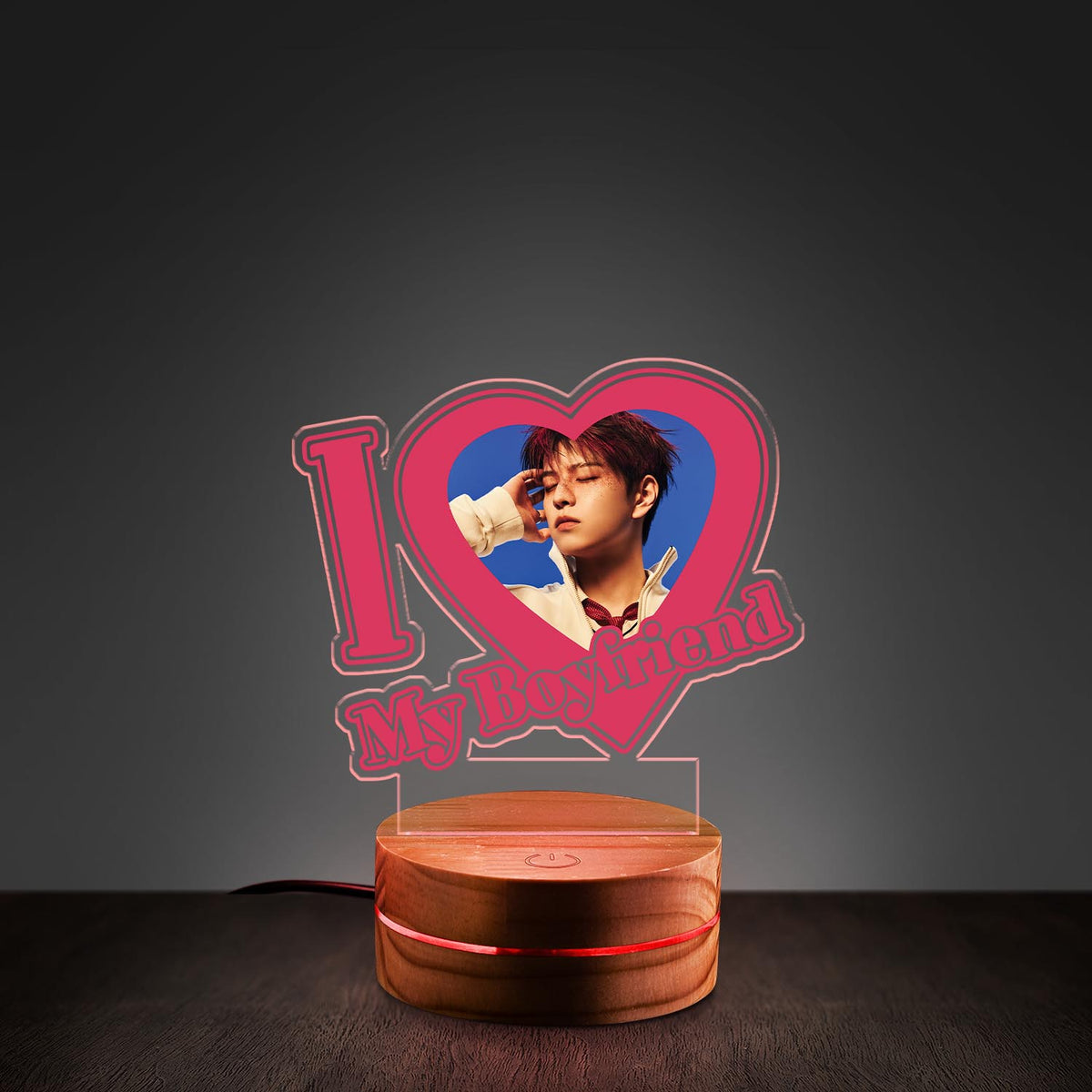 WAVESTEEᵀᴹ I Love My Boyfriend Album Karma Acrylic LED Lamp 16 RGB Colors