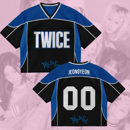 TWICE This Is For World Tour Trikot Schöne Bühnenfee Gemischtes Netz-Trikot