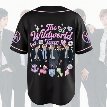 Verspieltes Katseye The WildWorld Tour Baseball-Trikot Geschenk für Fans