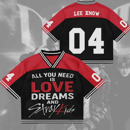 All you need is love dream and Stray Kids Mixed Mesh Jersey