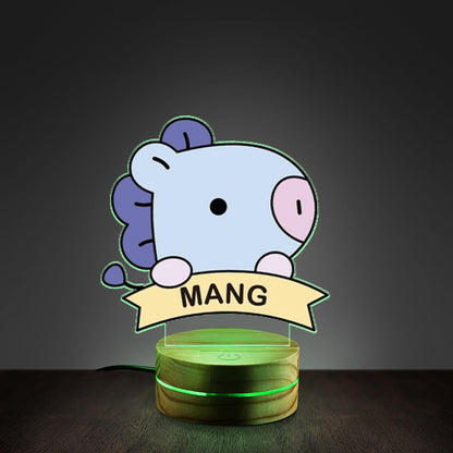 WAVESTEEᵀᴹ BT21 Acrylic LED Lamp – 16 RGB Colors