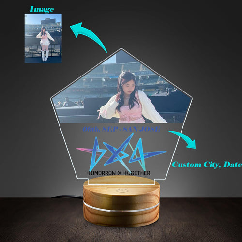 WAVESTEEᵀᴹ Tomorrow X Together Personalization Image, City Lamp LED  16 RGB Colors