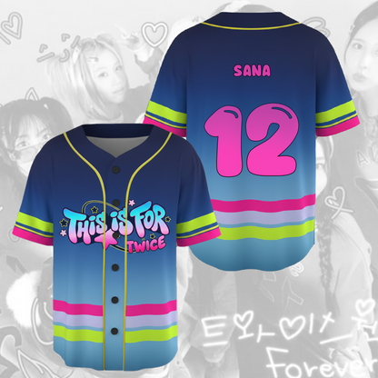 Sweet This Is For 2026 World Tour TWICE  Baseball Jersey