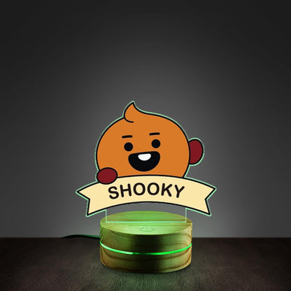 WAVESTEEᵀᴹ BT21 Acrylic LED Lamp – 16 RGB Colors