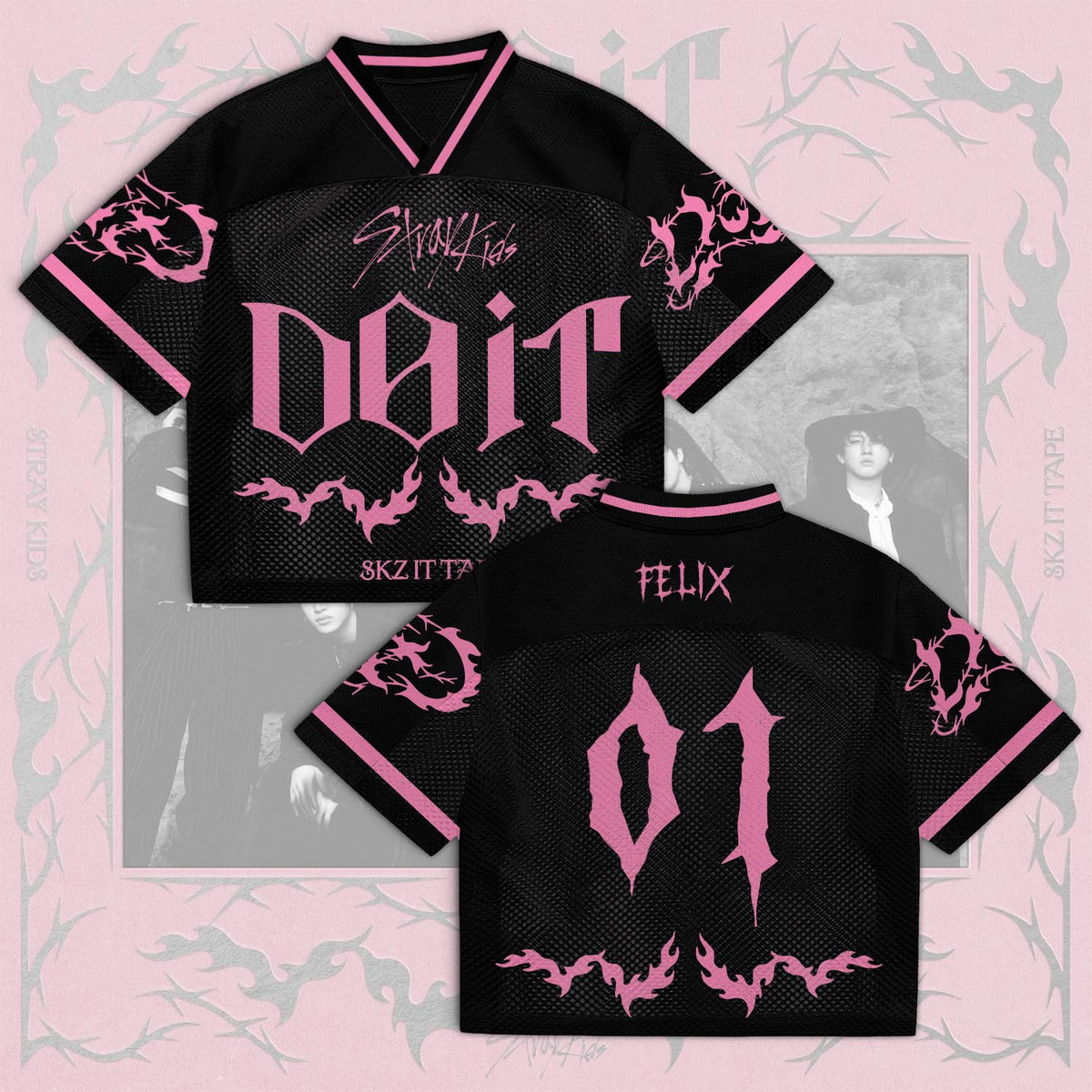 Stray Kids DO-IT Album Mixed Mesh Jersey – Merchandise Gift for STAY