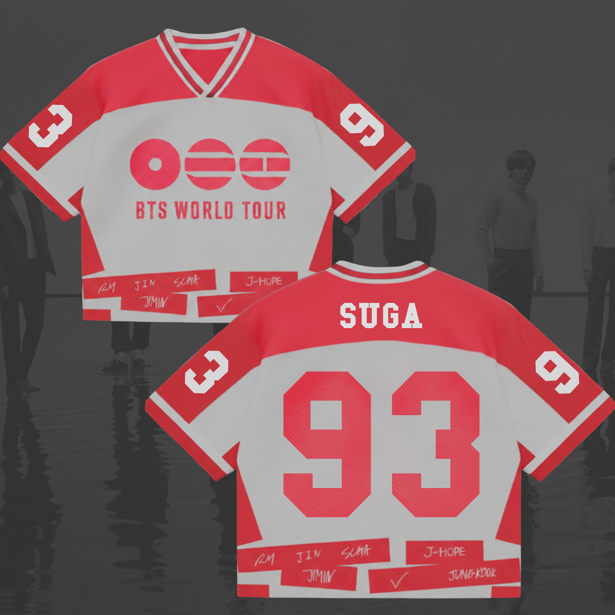 Explosive World Tour BTS Mixed Mesh Jersey Gift For Army