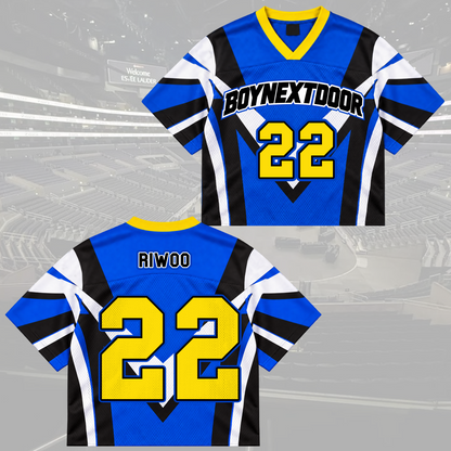 Sporty Chic Boynextdoor Knock On World Tour Album Mix Mesh Jersey Fan Edition