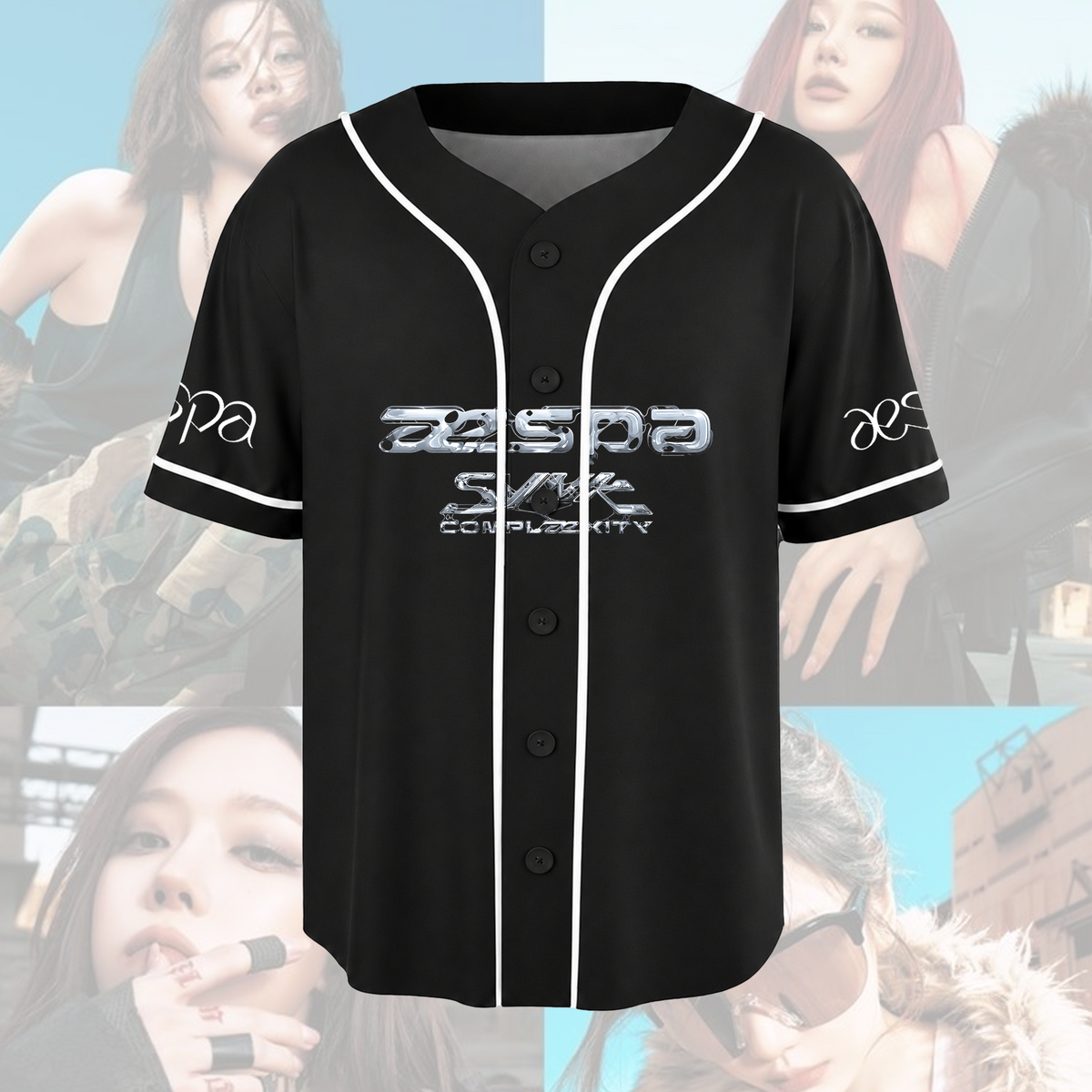 Cyber Orb Aespa SYNK Complexity Tour Baseballtrikot Konzert-Outfit Fangeschenke